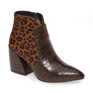 NWOT Jeffrey Campbell | Bentlee Bootie Croc Hair